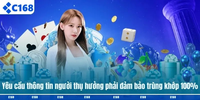 Thông tin trùng khớp khi rút tiền C168